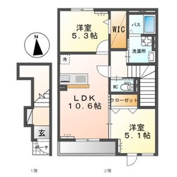 仮）阿見町新築アパートの物件間取画像